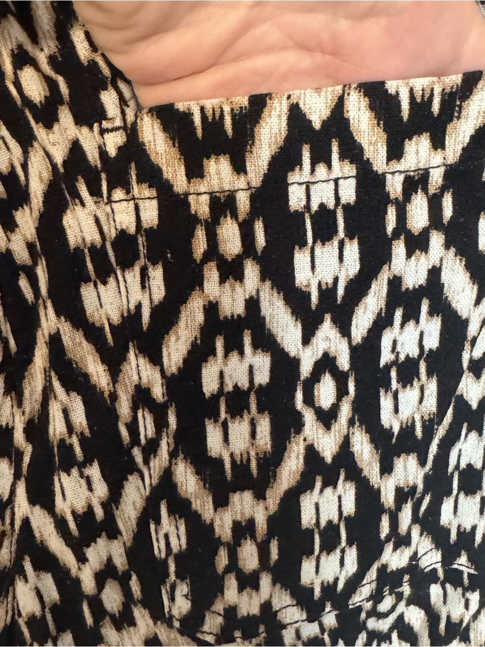 NWT Old Navy Geometric Print Linen Blend Summer Ankle Pants MEDIUM #T - Picture 6 of 12